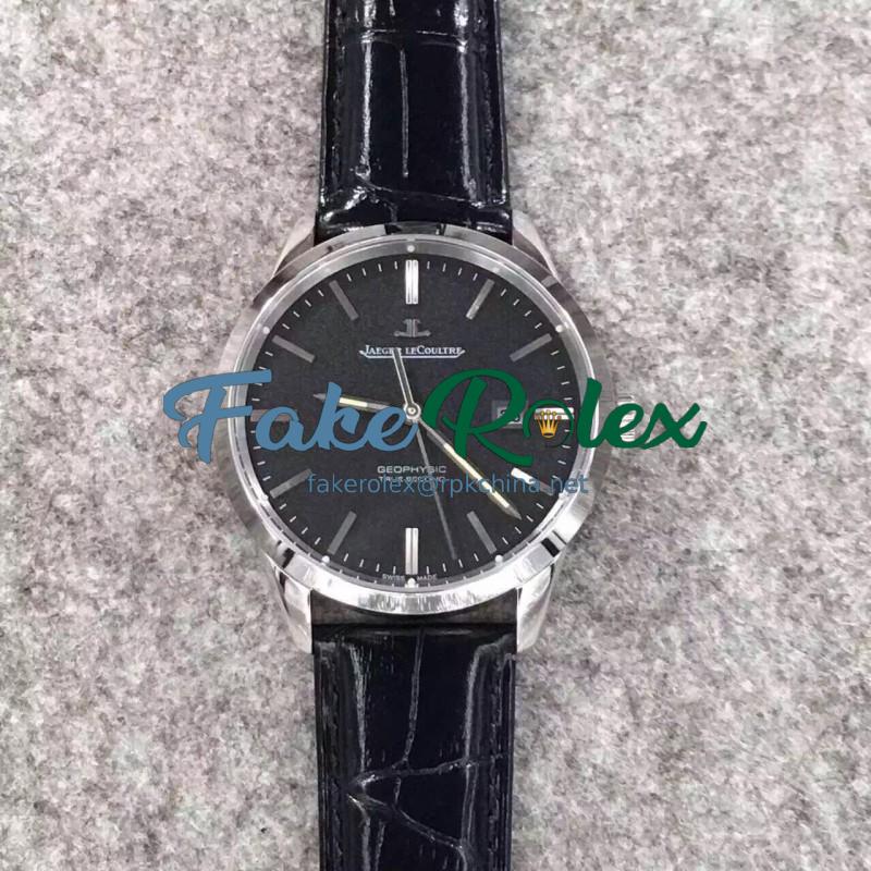 Replica Jaeger-LeCoultre Geophysic True Second 8018420 N Stainless Steel Black Dial Swiss Calibre 770