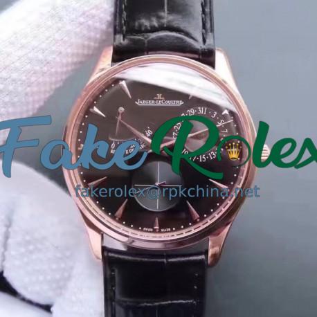 Replica Jaeger-LeCoultre Master Ultra Thin Reserve De Marche 1372520 N Rose Gold Black Dial Swiss Calibre 938