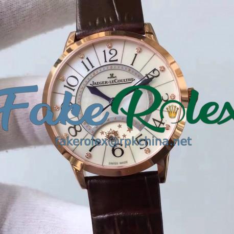 Replica Jaeger-LeCoultre Ladies Rendez-Vous Night & Day Large 3462491 38MM N Rose Gold Pearl Dial Swiss 898D/1