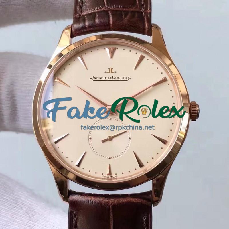 Replica Jaeger-LeCoultre Master Grande Ultra Thin Small Second 1352520 ZF Rose Gold Cream Dial Swiss Calibre 896