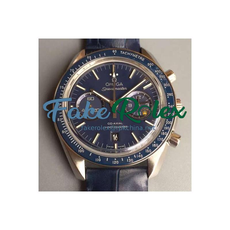 Replica Omega Speedmaster Professional Chronograph Stainless Steel Blue Dial Swiss 9300