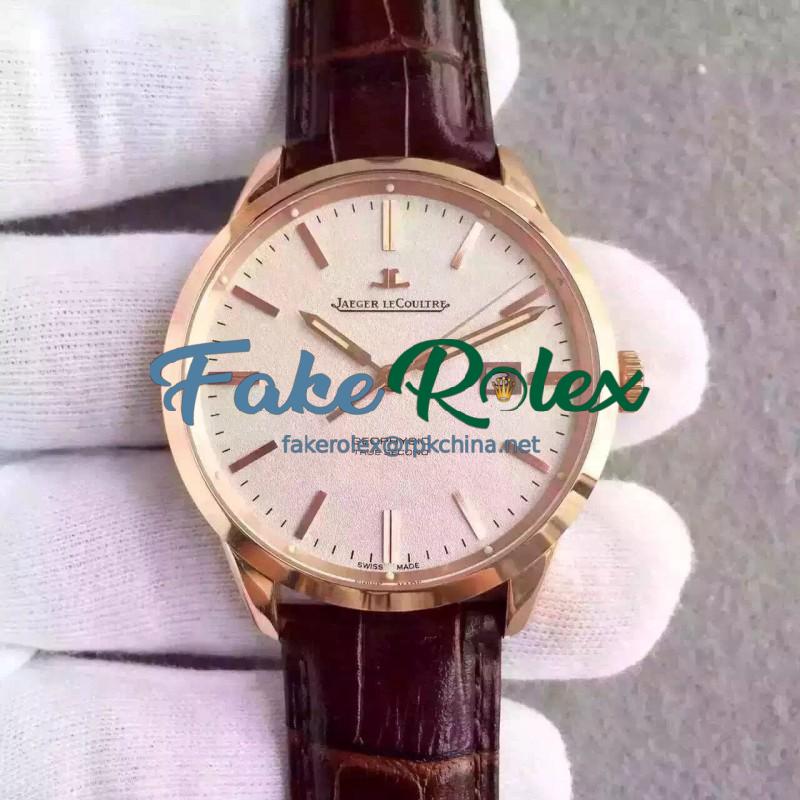 Replica Jaeger-LeCoultre Geophysic True Second 8012520 N Rose Gold Cream Dial Swiss Calibre 770