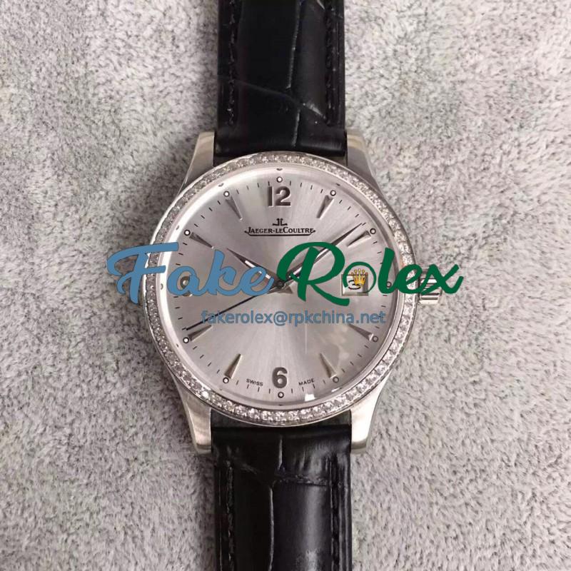 Replica Jaeger-LeCoultre Master Control Date 1548471 Stainless Steel & Diamond Silver Dial Swiss Calibre 899