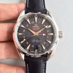 Replica Omega Seamaster Aqua Terra 150M GMT 231.92.43.22.04.001 43MM JH Stainless Steel Black Dial Swiss 8605