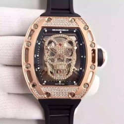 Replica Richard Mille RM052 SF Rose Gold & Diamond Diamond Skull Dial Swiss M6T51