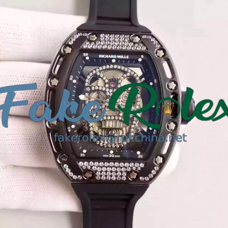 Replica Richard Mille RM052 SF PVD & Diamond Diamond Skull Dial Swiss M6T51