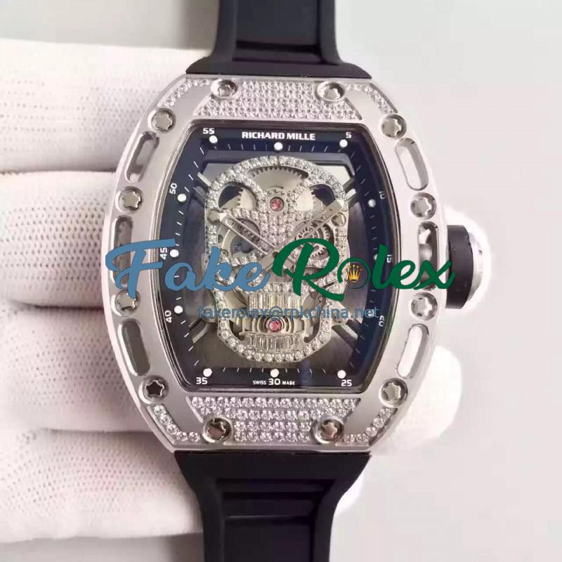 Replica Richard Mille RM052 SF Titanium & Diamond Diamond Skull Dial Swiss M6T51