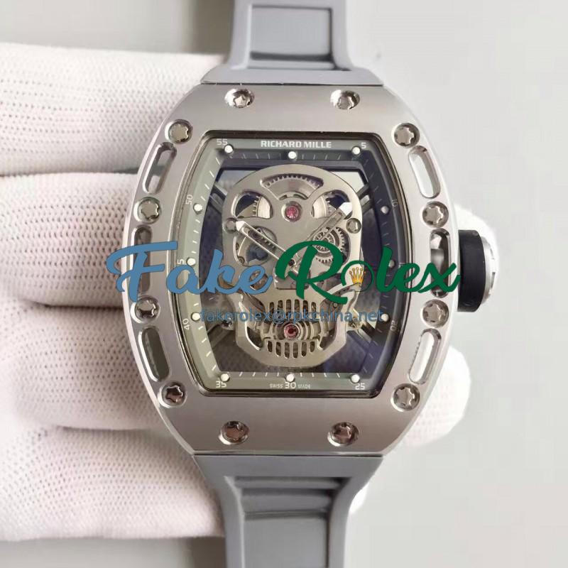 Replica Richard Mille RM052 SF Titanium Skull & Grey Dial Swiss M6T51