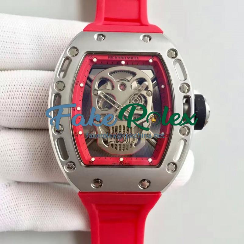 Replica Richard Mille RM052 SF Titanium Skull & Red Dial Swiss M6T51