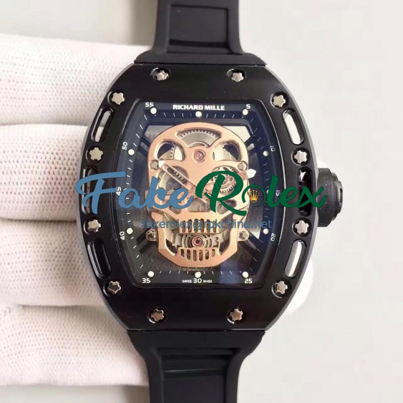 Replica Richard Mille RM052 SF PVD Gold Skull Dial Swiss M6T51