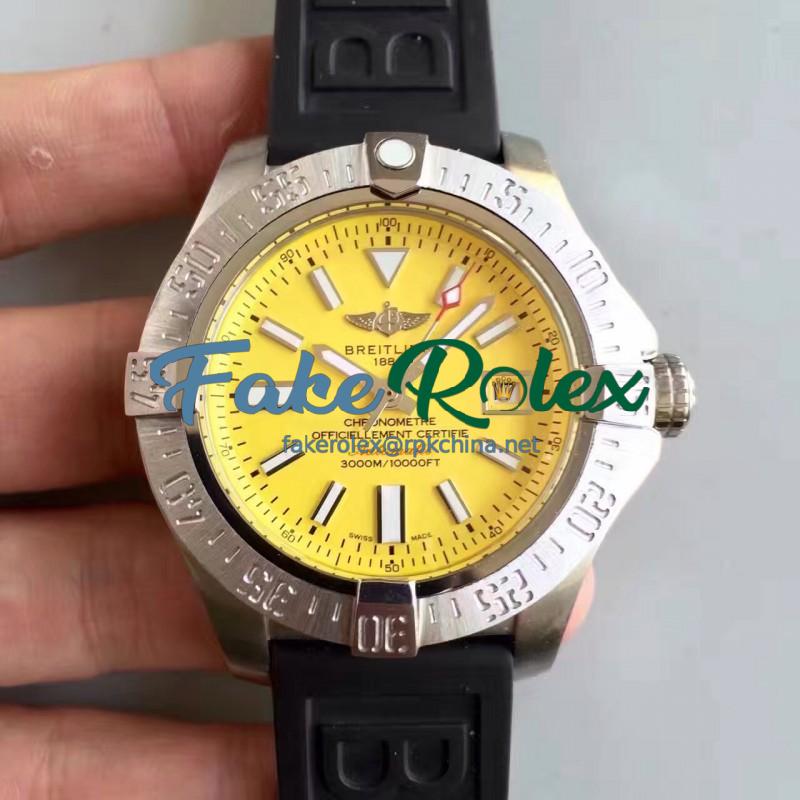 Replica Breitling Avenger II Seawolf A1733110/BC30/152S/A20SS.1 N Stainless Steel Yellow Dial Swiss 2836-2