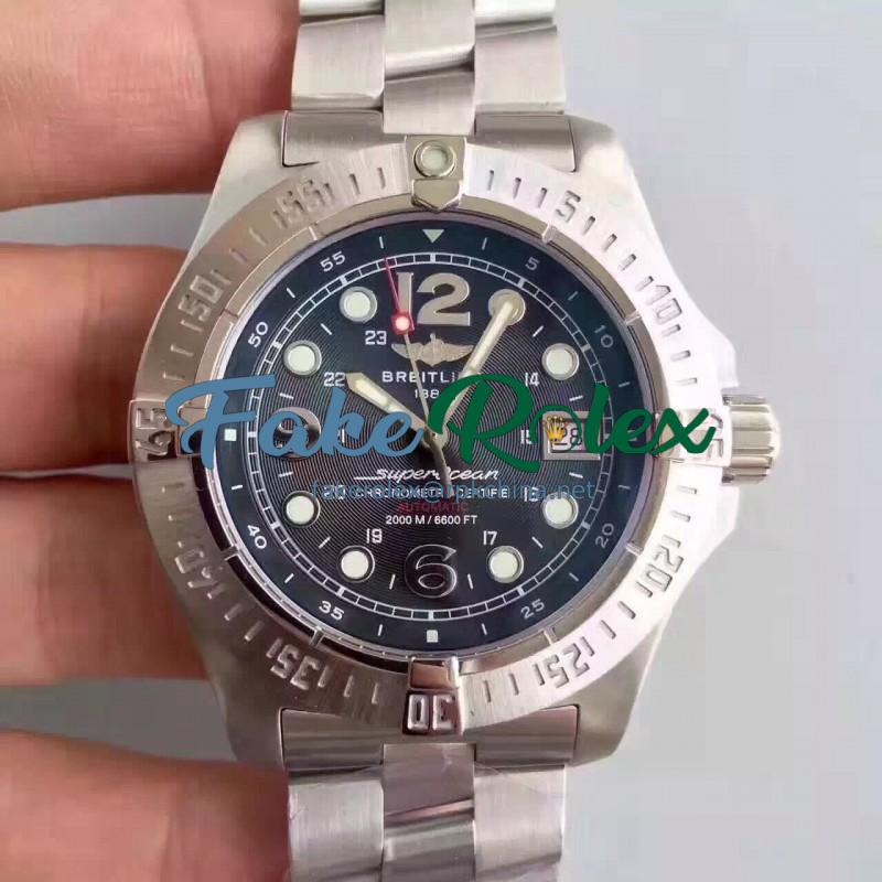 Replica Breitling Superocean Steelfish A1739010-B772-134A N Stainless Steel Black Dial Swiss 2836-2