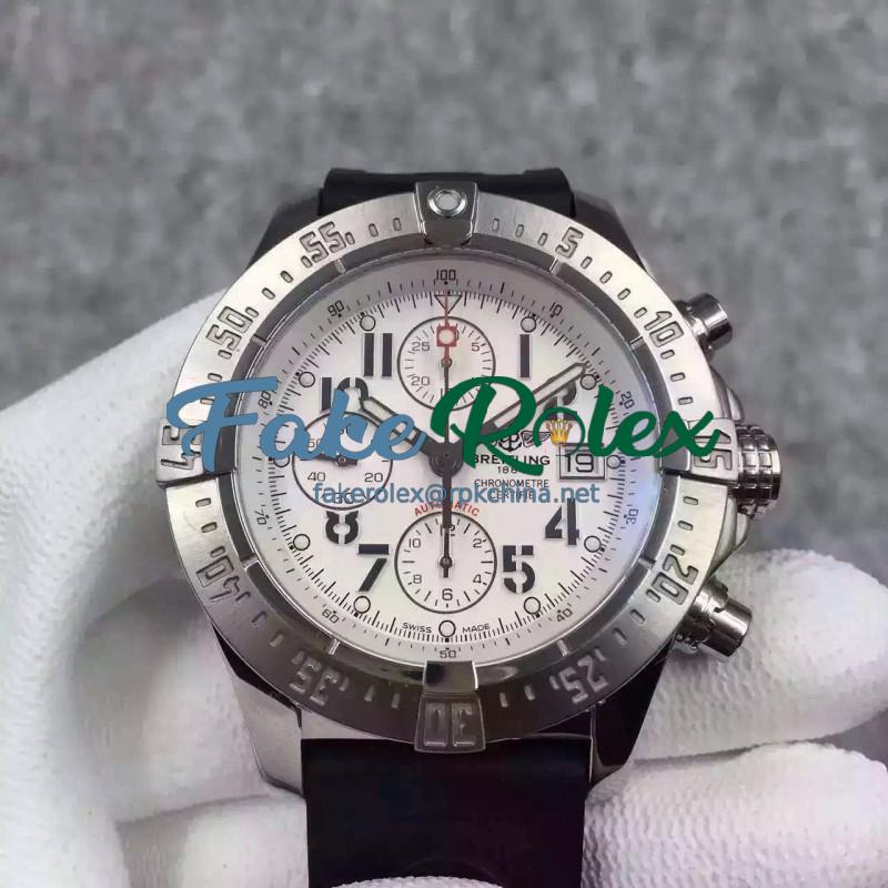 Replica Breitling Super Avenger Limited Edition A13370 N Stainless Steel White Dial Swiss 7750