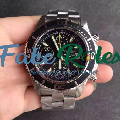 Replica Breitling Superocean Chronograph A1334102/BA82/134A N Stainless Steel Black & Yellow Dial Swiss 7750