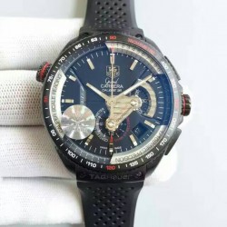 Replica Tag Heuer Grand Carrera Calibre 36 RS Chronograph CAV5185.FT6020 V6 PVD Black Dial Swiss 7750