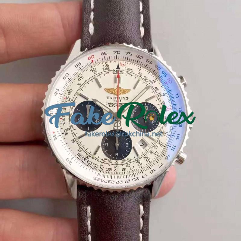 Replica Breitling Navitimer 01 AB012012/BB01/437X/A20BA.1 JF Stainless Steel White Dial Swiss 7750