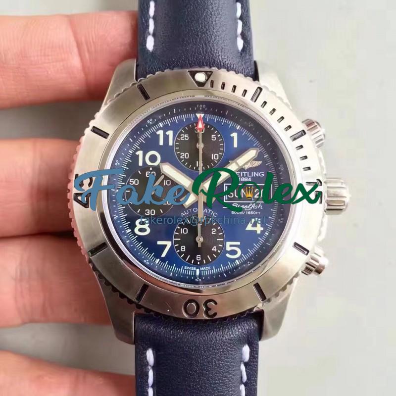 Replica Breitling Superocean Chronograph Steelfish A13341C3/C893/227X/A20BASA.1 N Stainless Steel Blue Dial Swiss 7750