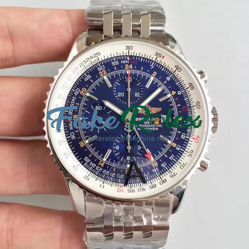 Replica Breitling Navitimer World A2432212/C561-443A JF Stainless Steel Blue Dial Swiss 7750