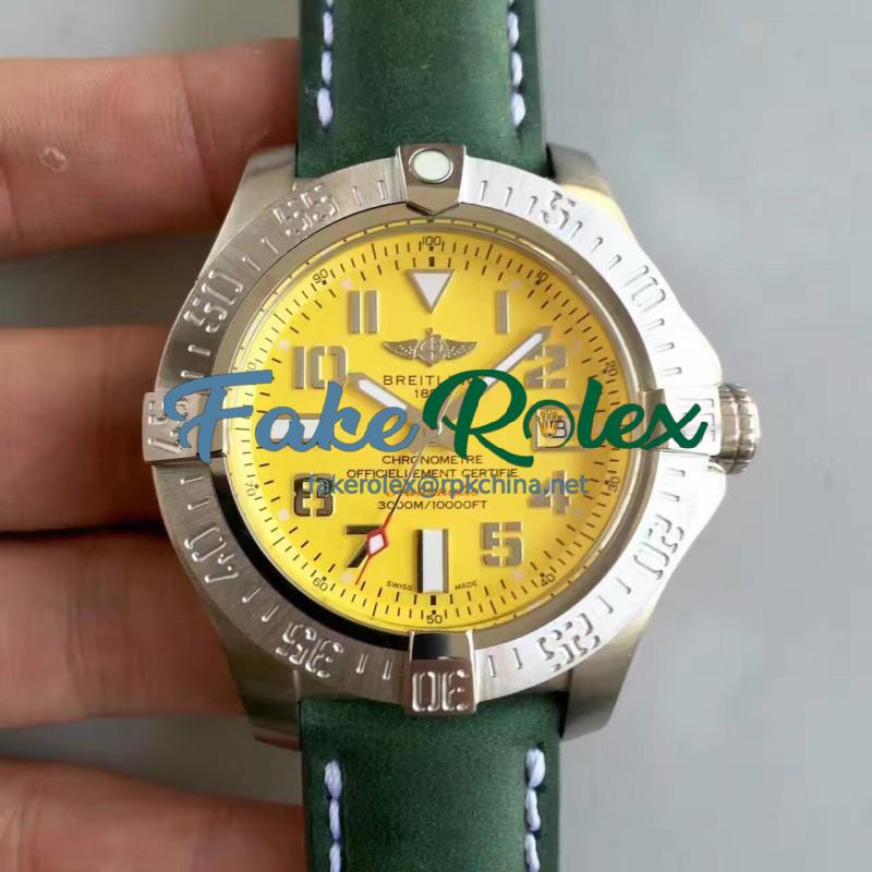 Replica Breitling Avenger II Seawolf A1733110/I519/189X/A20BASA.1 N Stainless Steel Yellow Dial Swiss 2836-2