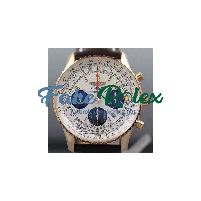 Replica Breitling Navitimer 01 RB012012/BA49/435X/R20BA.1 JF White Dial SWISS 7750