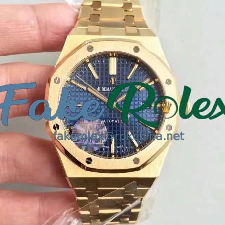 Replica Audemars Piguet Royal Oak 15400 JF Yellow Gold Blue Dial Swiss 3120