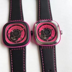 Replica SevenFriday P Series P1B/02 Pink PVD Pink Dial Miyota 82S7