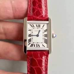 Replica Cartier Tank Solo Ladies W5200005 24MM x 31MM TW Stainless Steel  White Dial Swiss Quartz