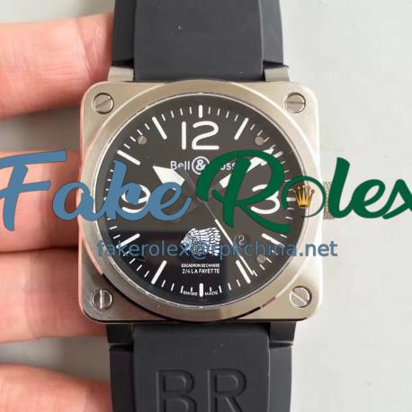 Replica Bell & Ross Aviation Military Type BR 03-92 Escadron De Chasse 2/4 La Fayette ZF Stainless Steel Black Dial M9015