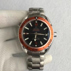 Replica Omega Seamaster Planet Ocean 45MM Stainless Steel Black Dial Swiss 8500