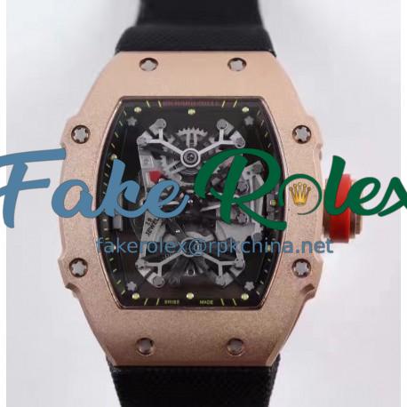 Replica Richard Mille RM27-01 Rafael Nadal Rose Gold Black Dial M9015