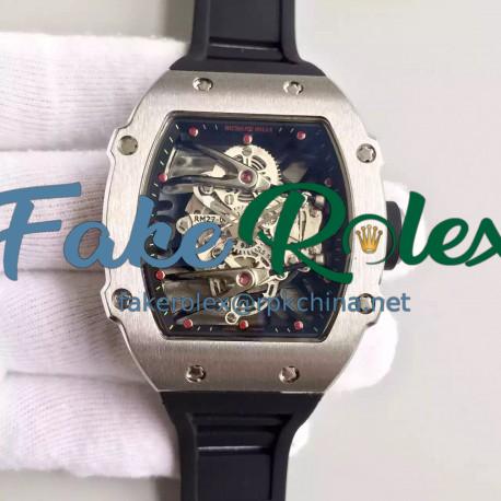 Replica Richard Mille RM27-02 Stainless Steel Black & Skeleton Dial M9015