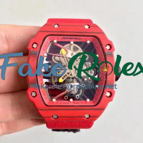 Replica Richard Mille RM27-02 KV Red Forged Carbon Red & Skeleton Dial M9015