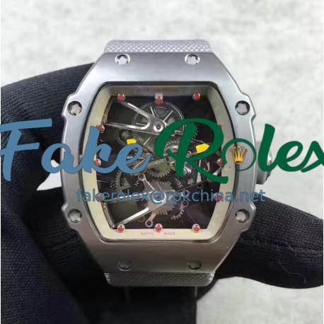 Replica Richard Mille RM27-02 Stainless Steel Grey & Skeleton Dial M9015