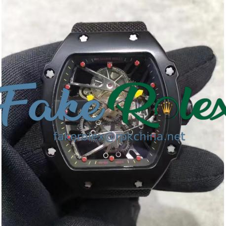 Replica Richard Mille RM27-02 PVD Black & Skeleton Dial M9015