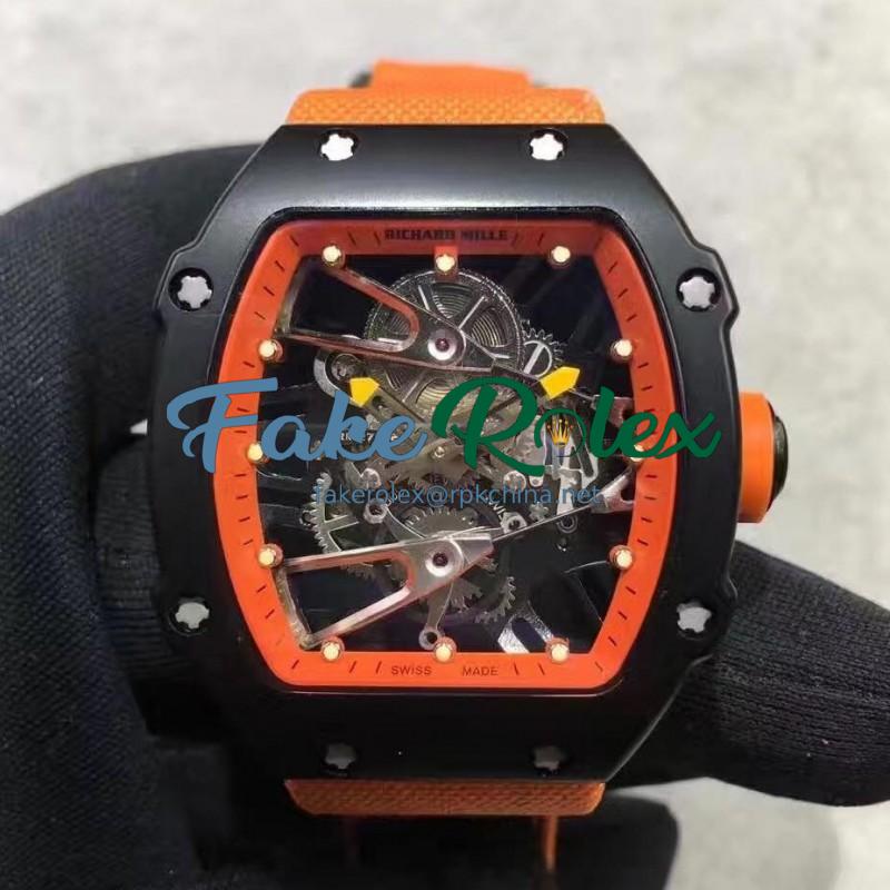 Replica Richard Mille RM27-02 PVD Orange & Skeleton Dial M9015