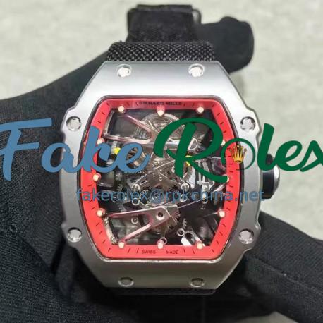 Replica Richard Mille RM27-02 Stainless Steel Red & Skeleton Dial M9015