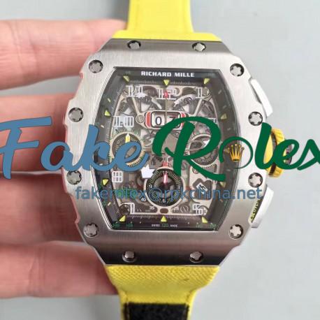 Replica Richard Mille RM011-03 KV V2 Stainless Steel Black Skeleton Dial Swiss 7750