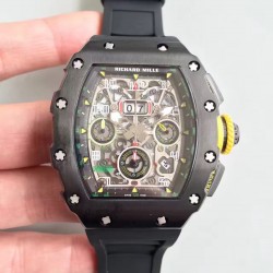 Replica Richard Mille RM011-03 KV V2 PVD Black Skeleton Dial Swiss 7750