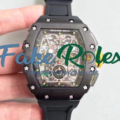 Replica Richard Mille RM011-03 KV V2 PVD Black Skeleton Dial Swiss 7750