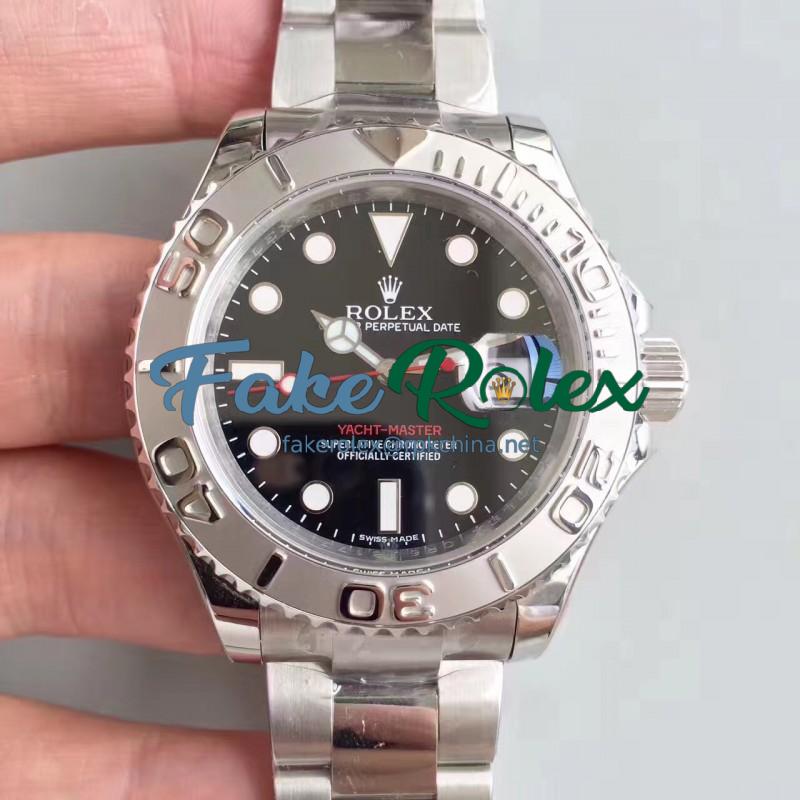 Replica Rolex Yacht-Master 40 116622 EW Stainless Steel Black Dial Swiss 3135