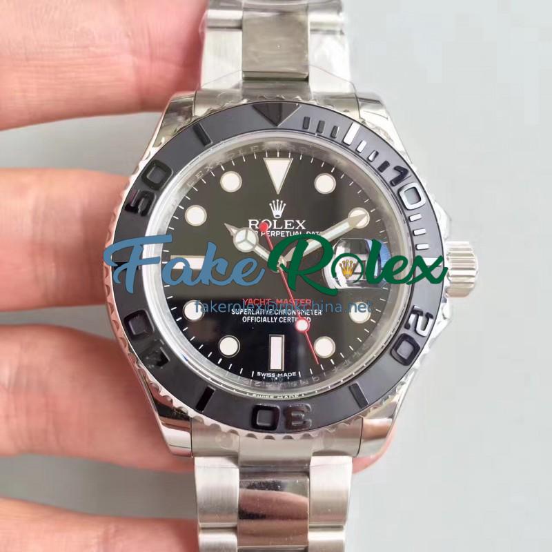 Replica Rolex Yacht-Master 40 116622 EW Stainless Steel Black Dial Swiss 3135