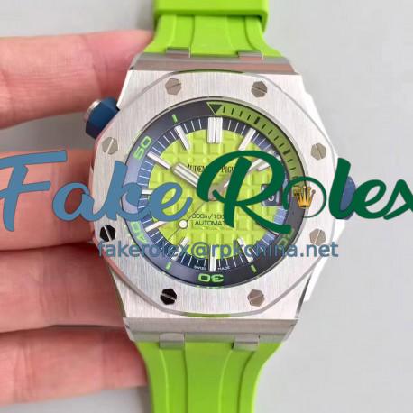 Replica Audemars Piguet Royal Oak Offshore Diver 15710ST.OO.A038CA.01 JF Stainless Steel Green Dial Swiss 3120