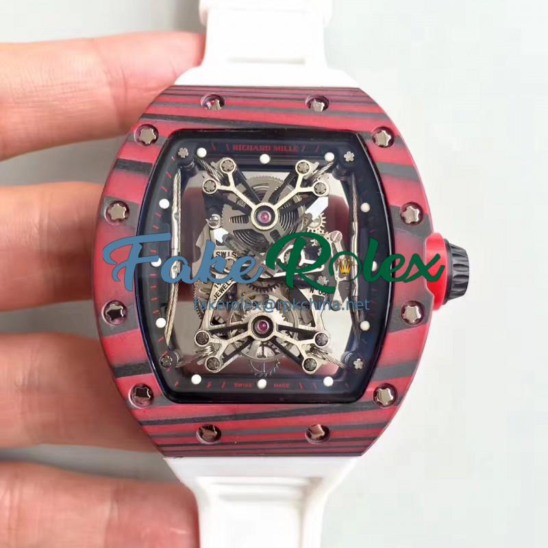 Replica Richard Mille RM50-27-01 NTPT KV Red Forged Carbon Black & Skeleton Dial M9015