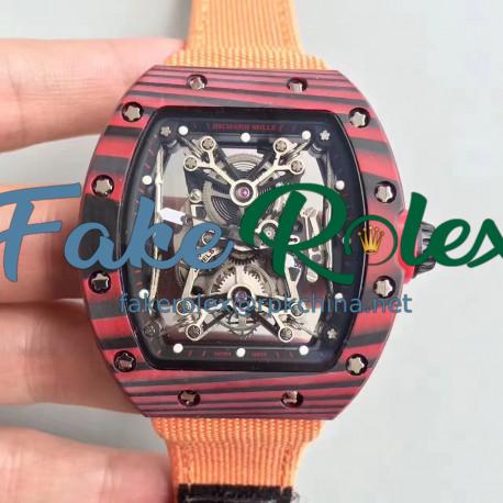 Replica Richard Mille RM50-27-01 NTPT KV Red Forged Carbon Black & Skeleton Dial M9015