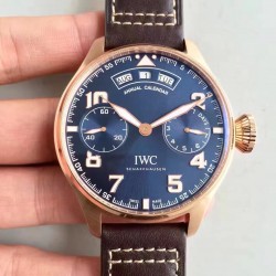 Replica Iwc Big Pilot Annual Calendar Le Petit Prince IW502701 YL Rose Gold Blue Dial Swiss 52850