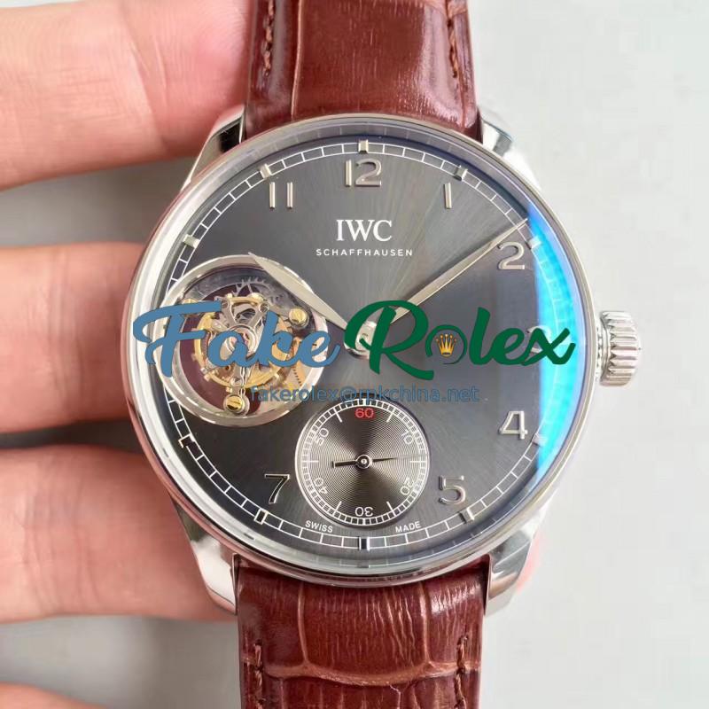 Replica IWC Portugieser Tourbillon IW546301 AZ Stainless Steel Anthracite Dial Swiss Caliber 65192