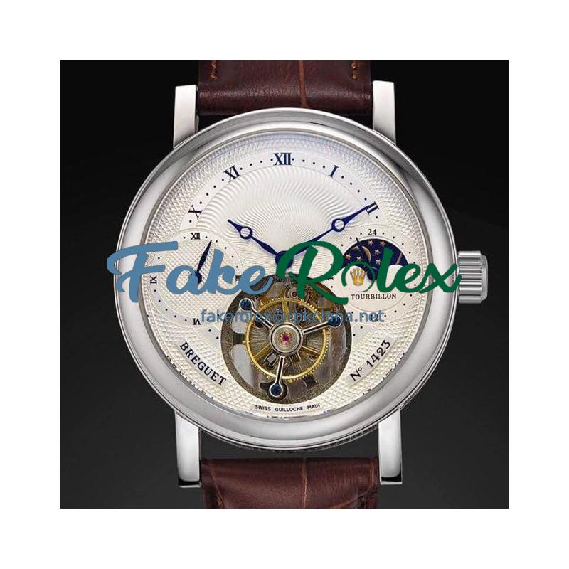 Replica Breguet Grand Complication Moonphase Stainless Steel Swiss Tourbillon