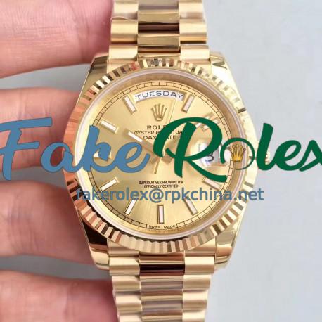 Replica Rolex Day-Date 40 228238 N Yellow Gold Champagne Dial Swiss 3255