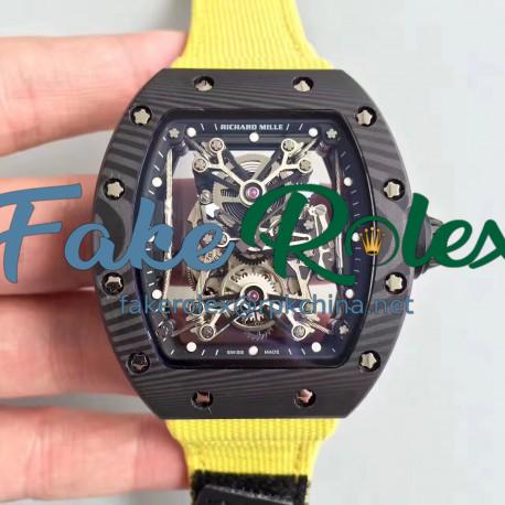 Replica Richard Mille RM50-27-01 NTPT KV Black Forged Carbon Black & Skeleton Dial M9015