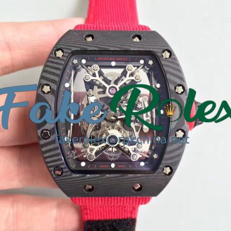 Replica Richard Mille RM50-27-01 NTPT KV Black Forged Carbon Black & Skeleton Dial M9015